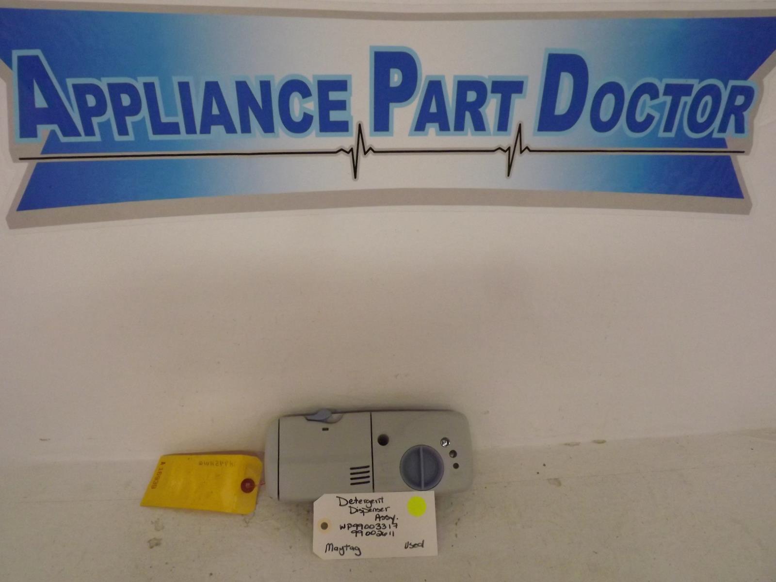 Maytag Dishwasher WP990033317 99002611 Detergent Dispenser Assembly Used Maytag Dishwasher WP990033317 99002611 Detergent Dispenser Assembly Used